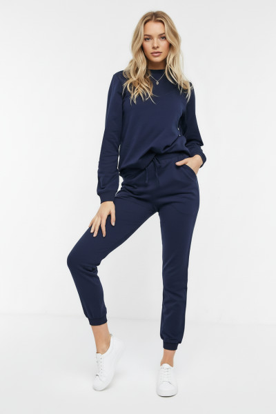 Lacivert Pamuklu Kadın Eşofman Takımı