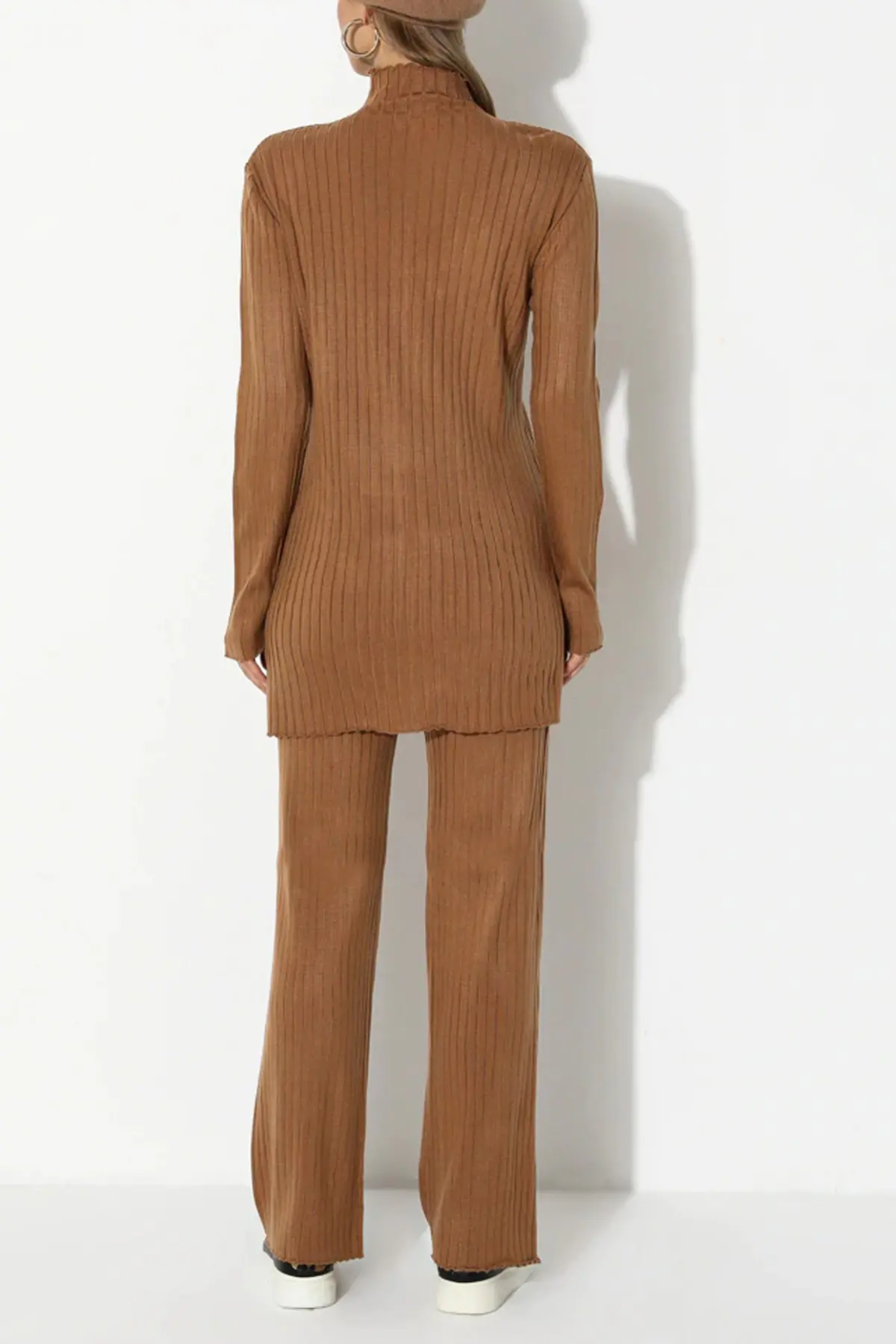 Camel Kadın Pantolon Tunik Triko Takım