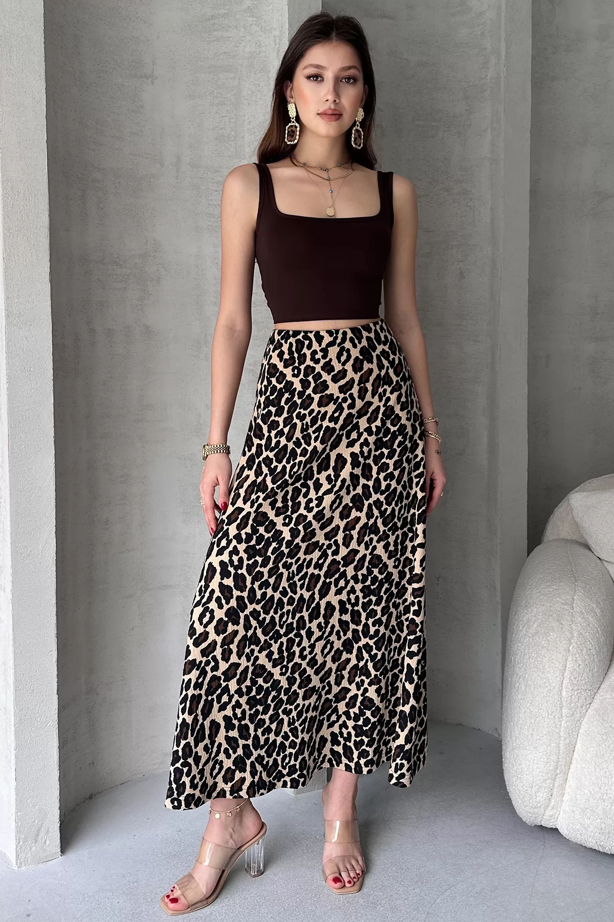 Kahverengi Dalgıç Kumaş Body