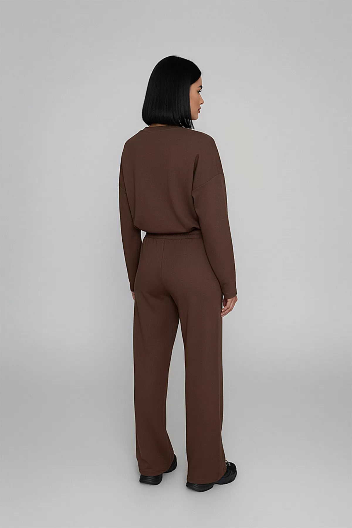 Kahverengi Modal Kumaş Kadın Alt Üst Takım