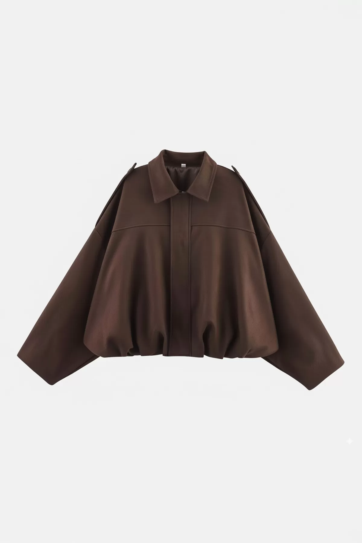 Kahverengi Süet Bol Kadın Bomber Ceket