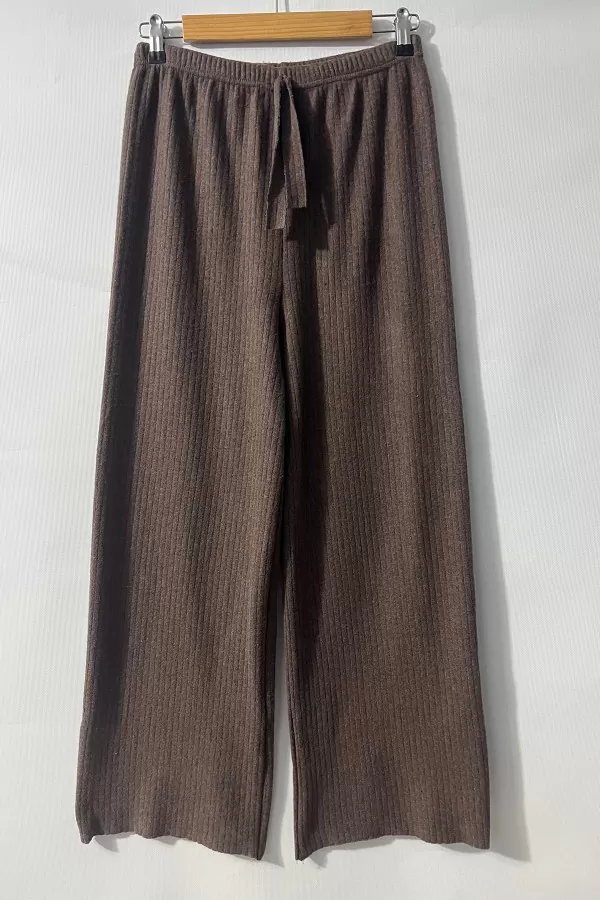 Kahverengi Tunik Pantolon İkili Takım