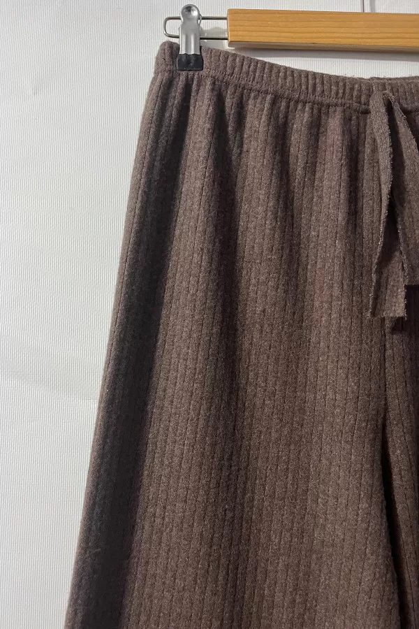 Kahverengi Tunik Pantolon İkili Takım