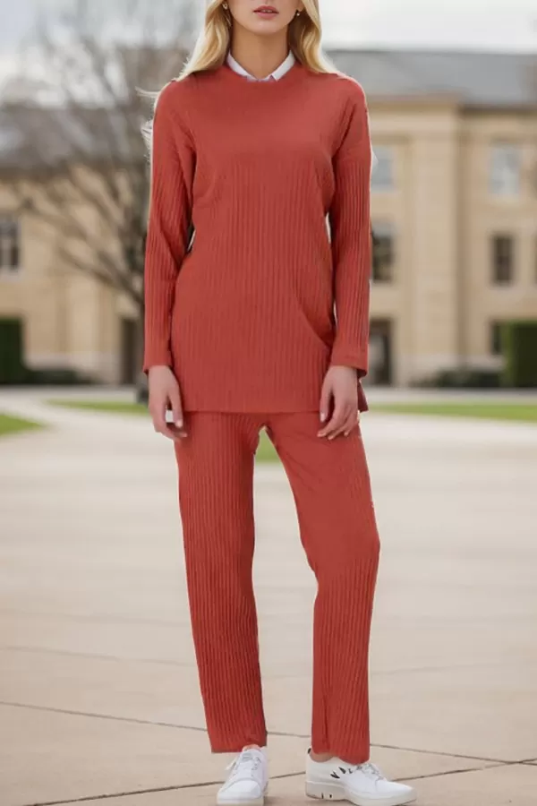 Kiremit Tunik Pantolon İkili Takım