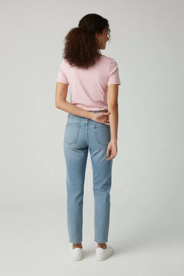 Kısa Kollu Kare Yaka Pembe Modal Kadın Tişört