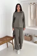 Koyu Gri Modal Kumaş Kadın Alt Üst Takım