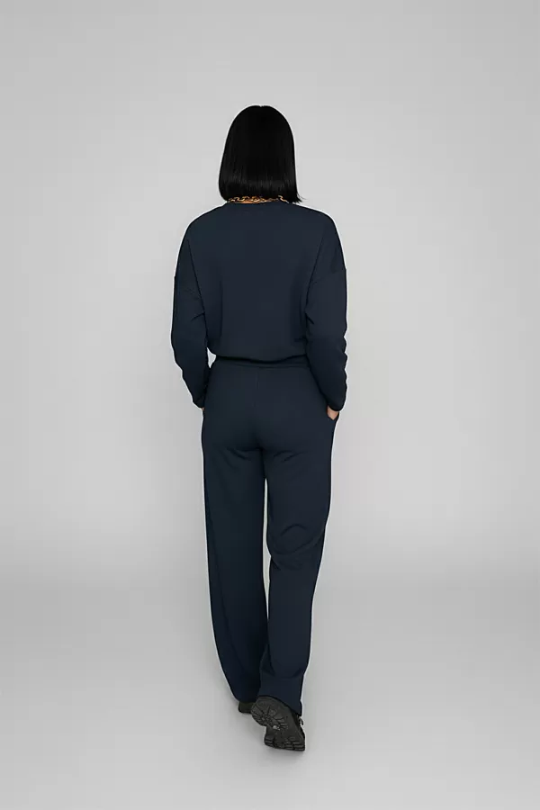 Koyu Lacivert Modal Kumaş Kadın Alt Üst Takım