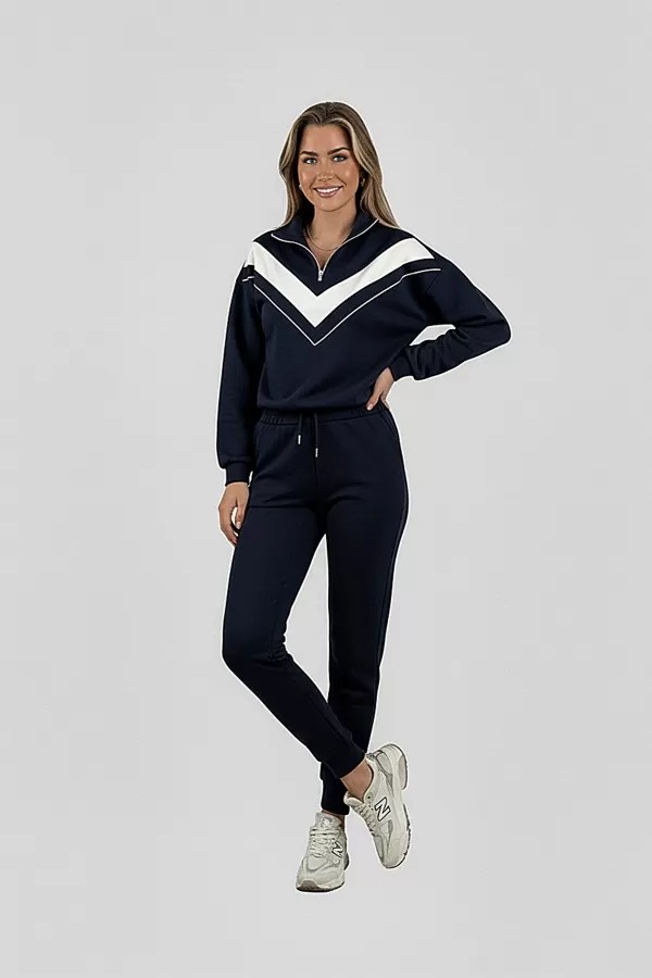 Koyu Lacivert Modal Kumaş Kadın Alt Üst Takım