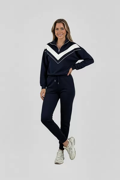 Koyu Lacivert Modal Kumaş Kadın Alt Üst Takım