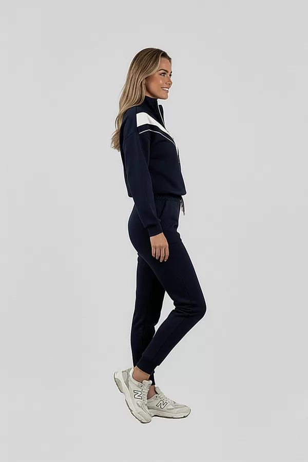 Koyu Lacivert Modal Kumaş Kadın Alt Üst Takım