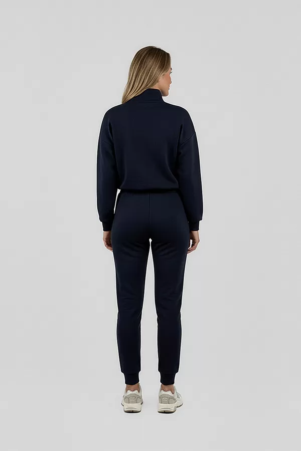 Koyu Lacivert Modal Kumaş Kadın Alt Üst Takım