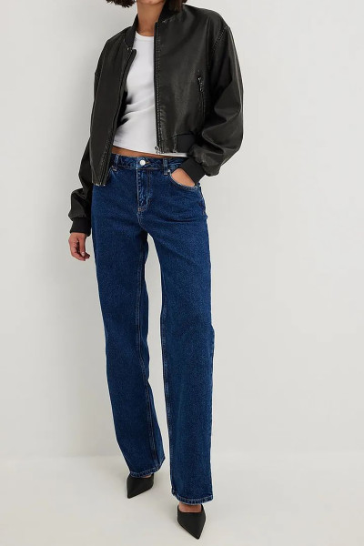 Koyu Mavi Denim Kadın Pantolon