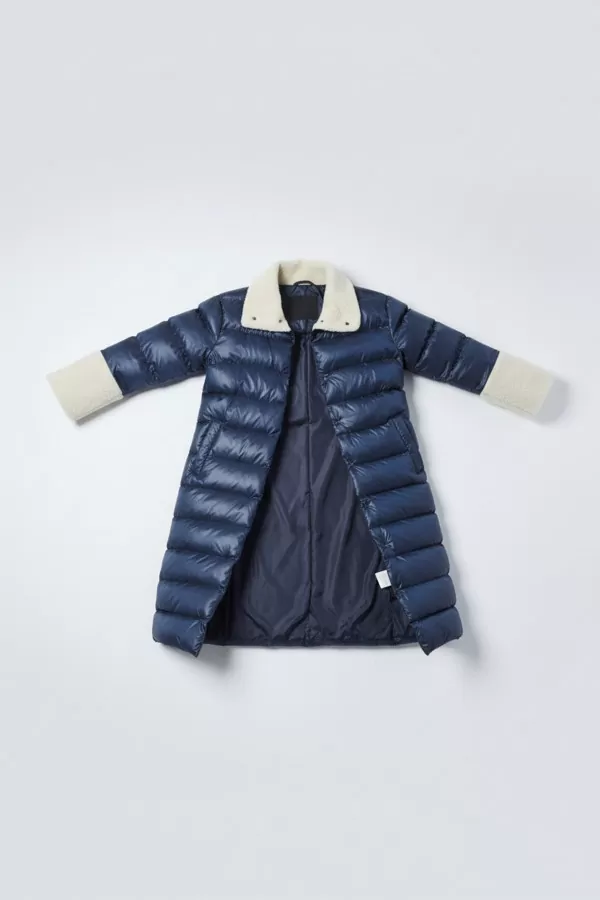 Kürklü Lacivert Kadın Kaban