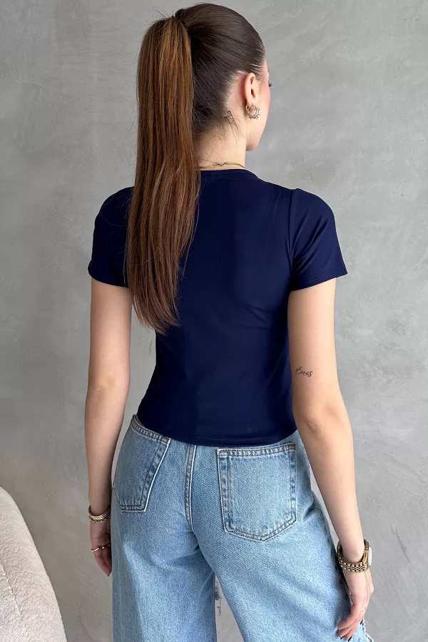 Lacivert Dalgıç Kumaş Body