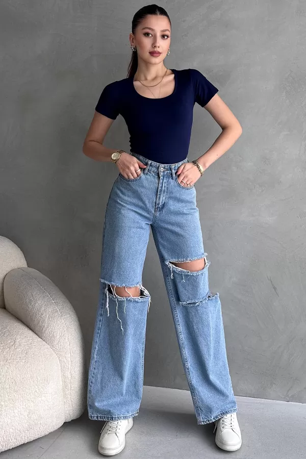 Lacivert Dalgıç Kumaş Body