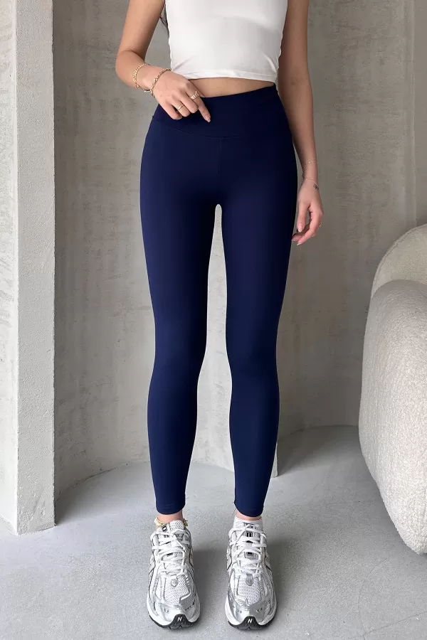 Lacivert Dalgıç Kumaş Tayt