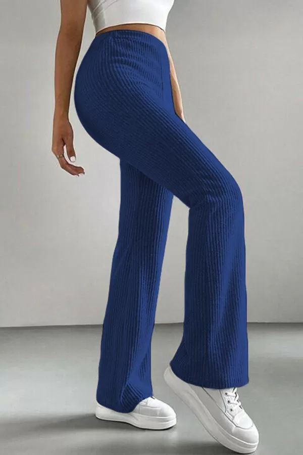 Lacivert Geniş Paça Kadın Pantolon