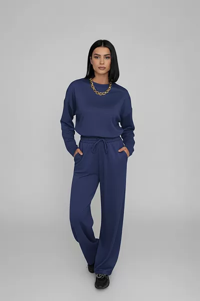 Lacivert Modal Kumaş Kadın Alt Üst Takım