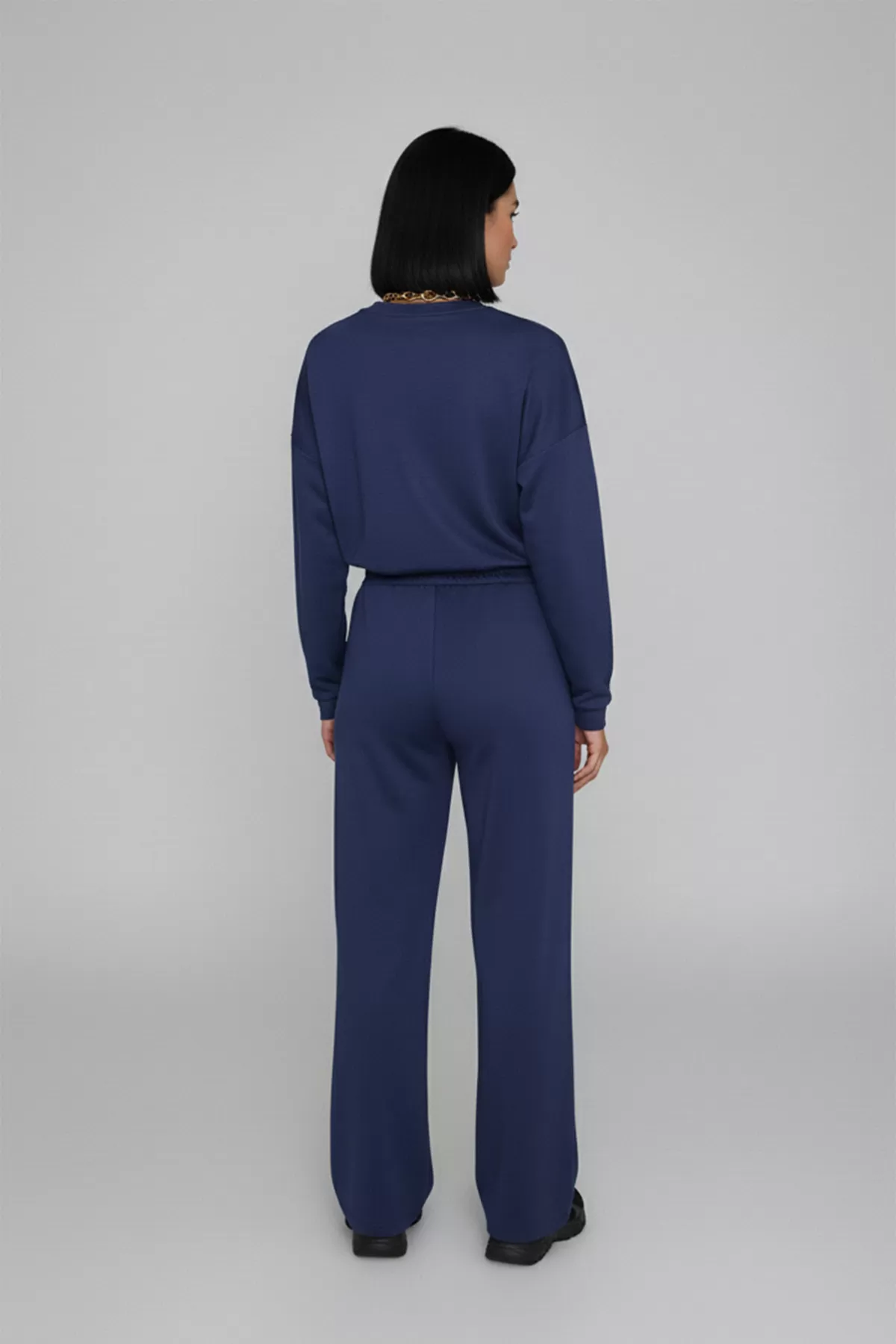 Lacivert Modal Kumaş Kadın Alt Üst Takım
