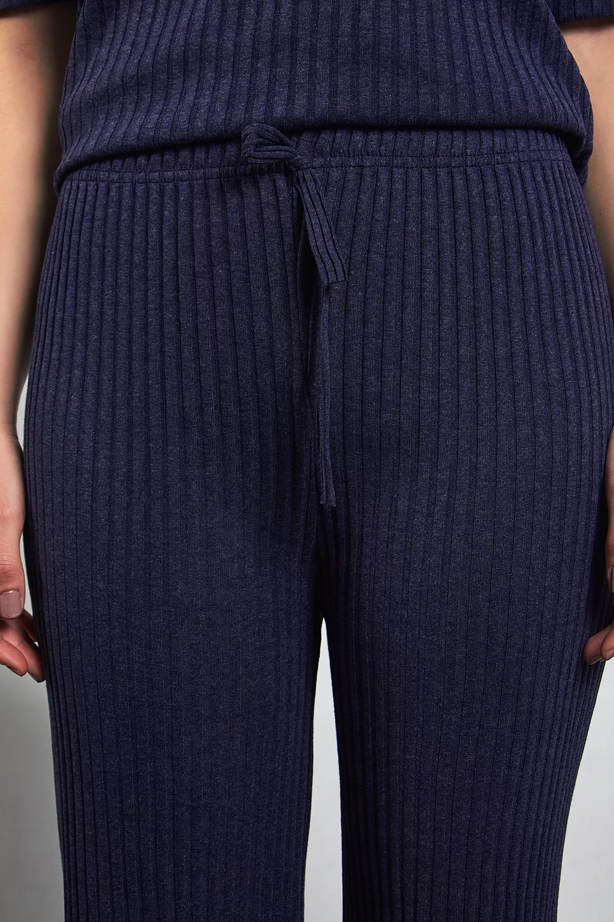 Lacivert Pamuklu Pantolon Tunik İkili Takım