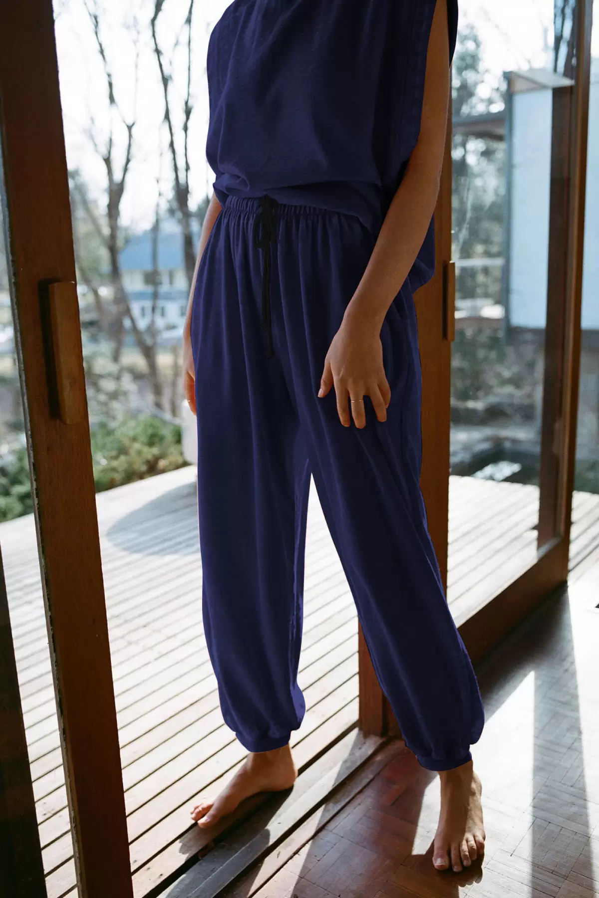 Lacivert Penye Kadın Eşofman Takımı