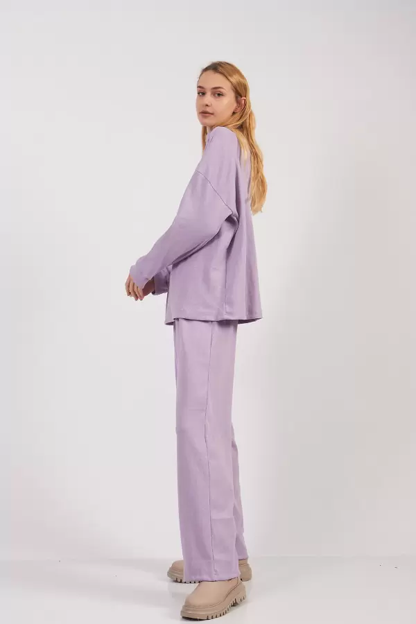 Lila Kaşkorse Kadın Alt Üst Takım