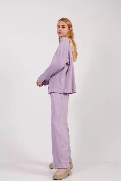 Lila Kaşkorse Kadın Alt Üst Takım