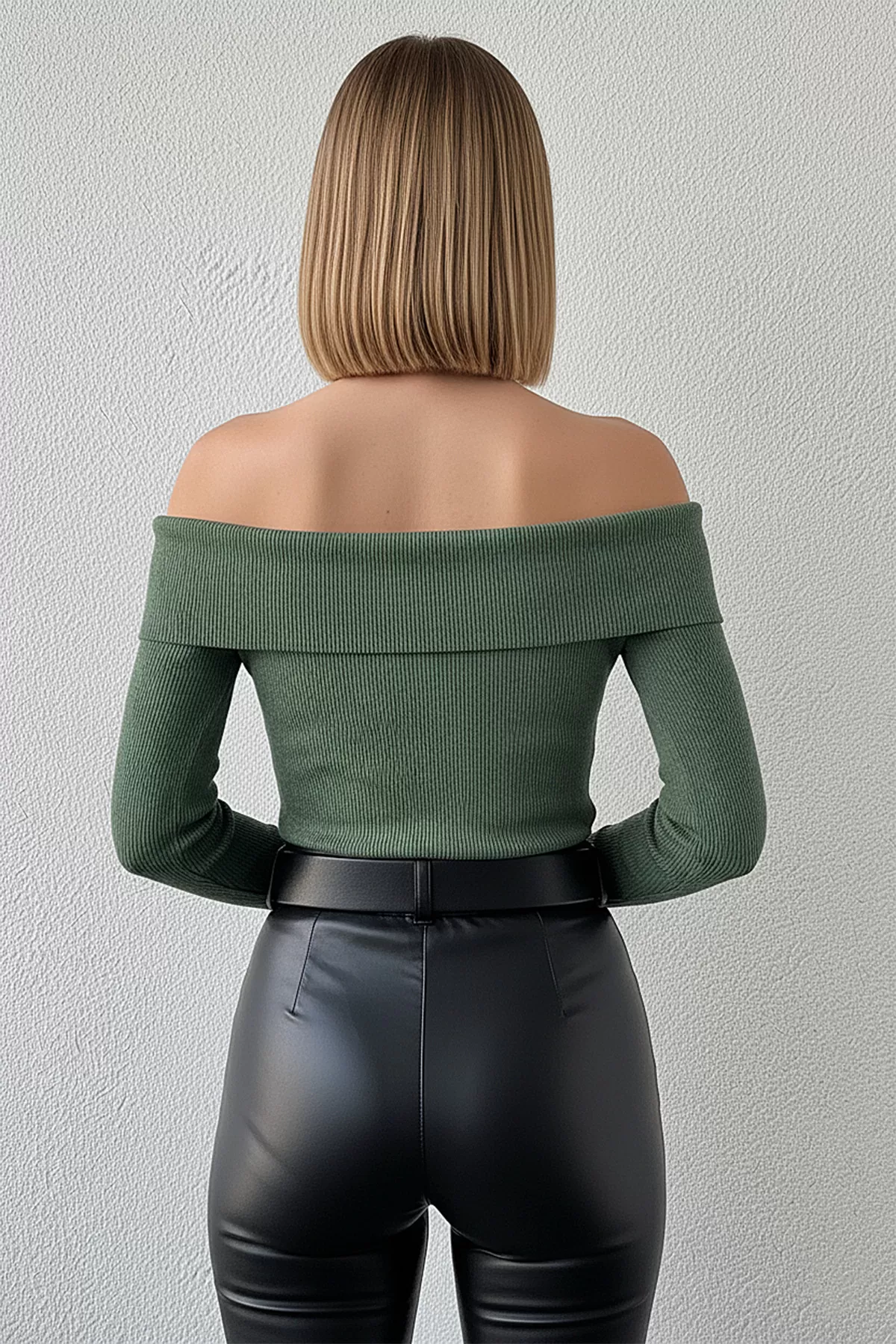 Madonna Yaka Çağla Yeşili Kaşkorse Bluz