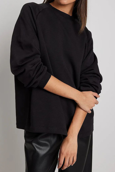 Oversize Siyah Kadın Sweatshirt