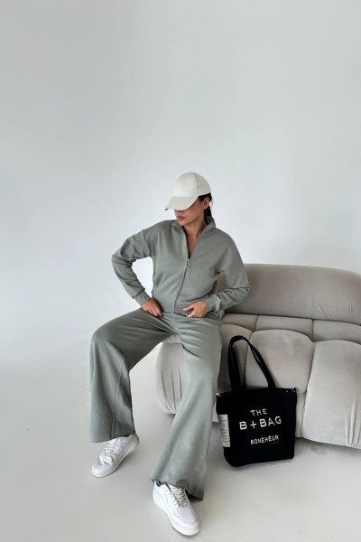 Pamuklu Çağla Yeşili Kadın Eşofman Takımı