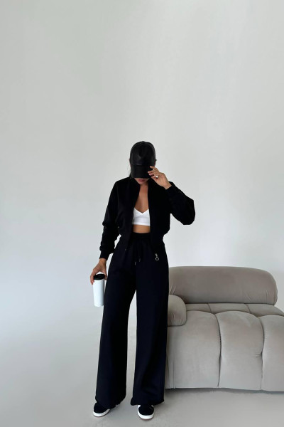 Pamuklu Siyah Kadın Eşofman Takımı