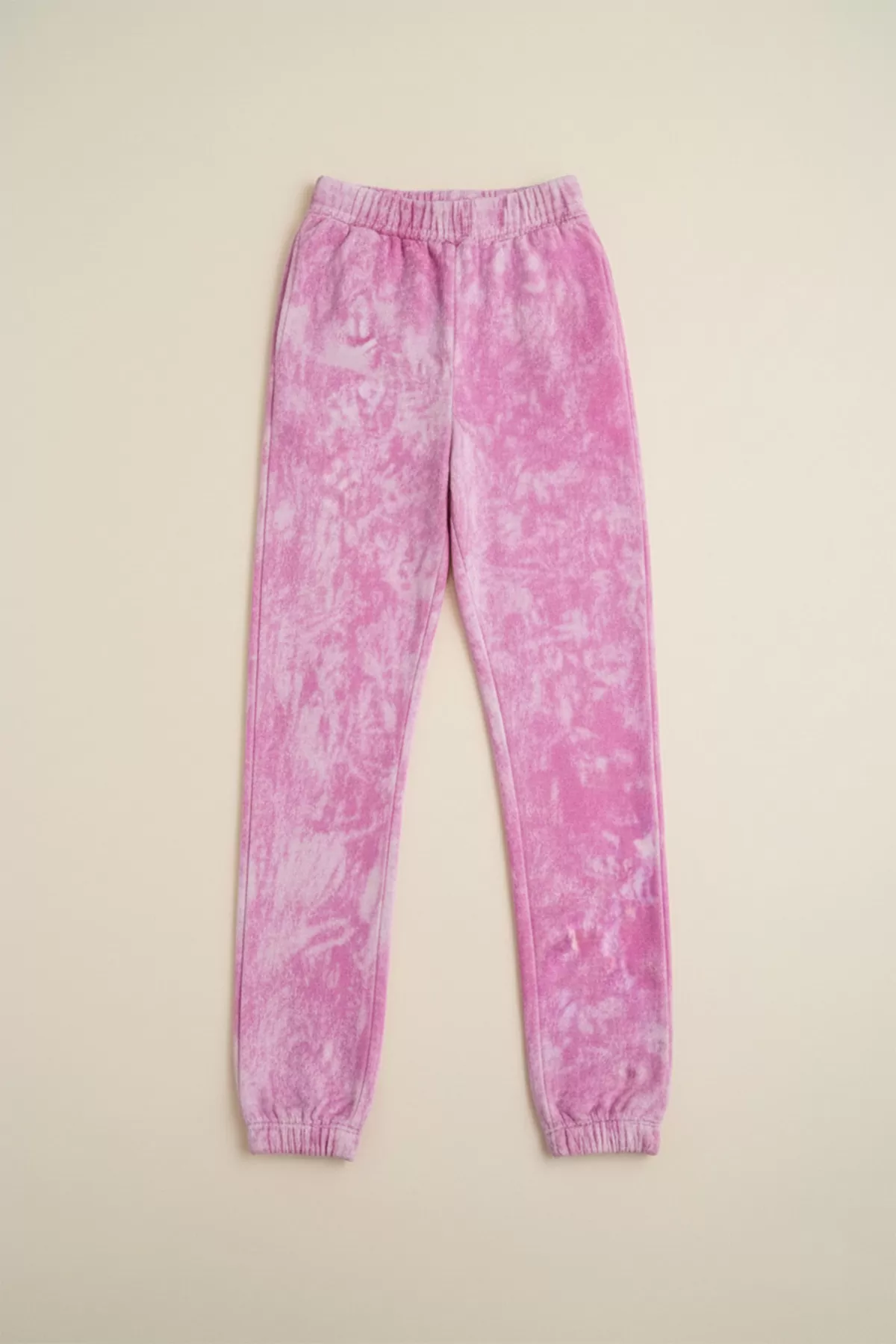 Pembe Pamuklu Yıkamalı Kadın Kumaş Pantolon