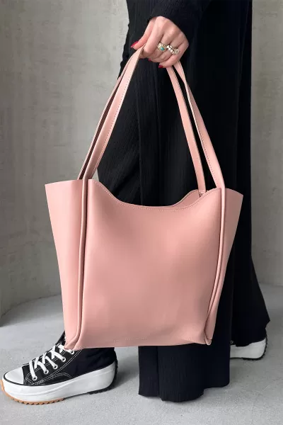 Somon Suni Deri Kadın Omuz Çantası