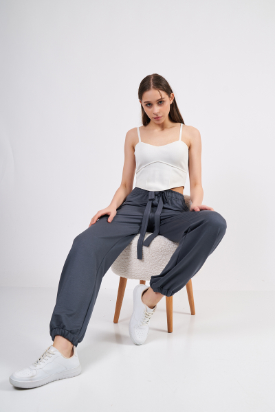 Rahat Kesim Antrasit Kadın Pantolon