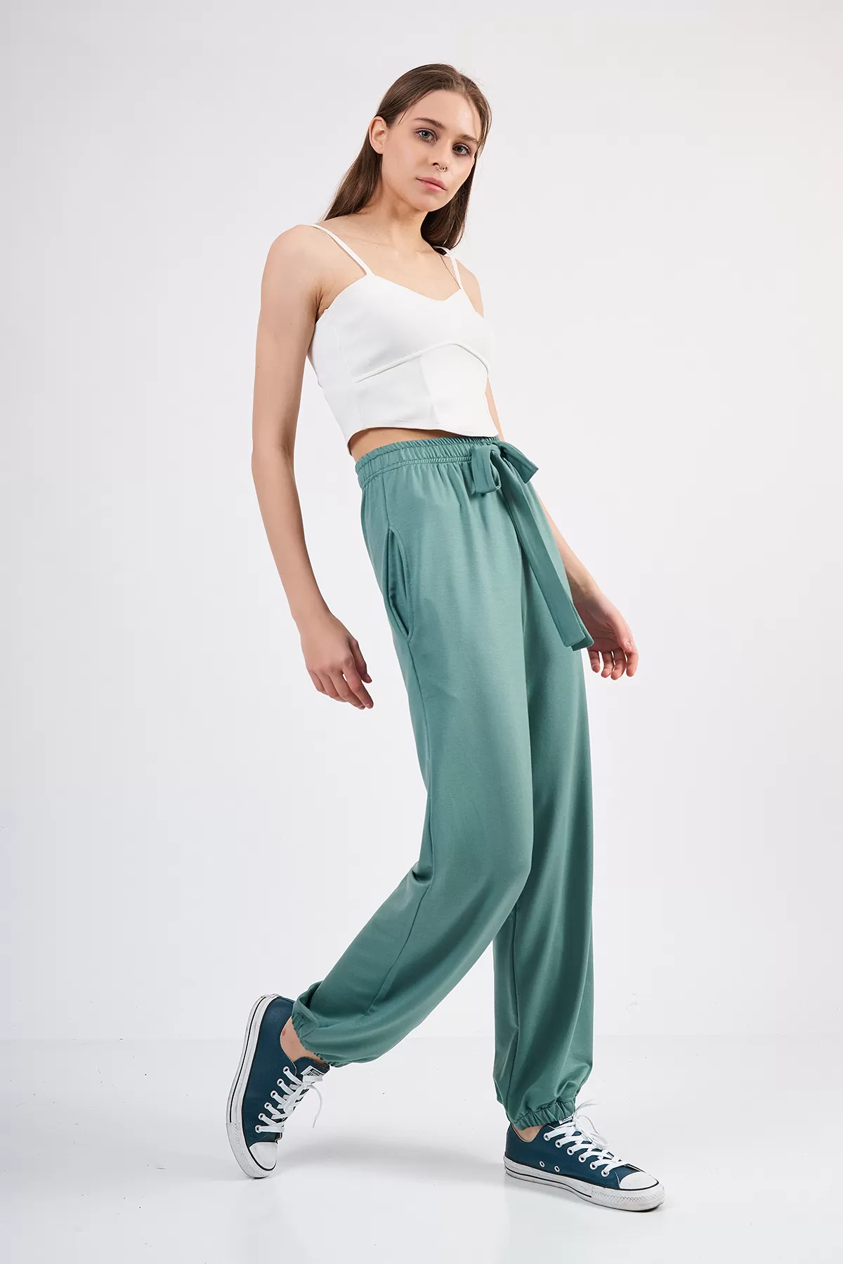 Rahat Kesim Çağla Yeşili Kadın Pantolon