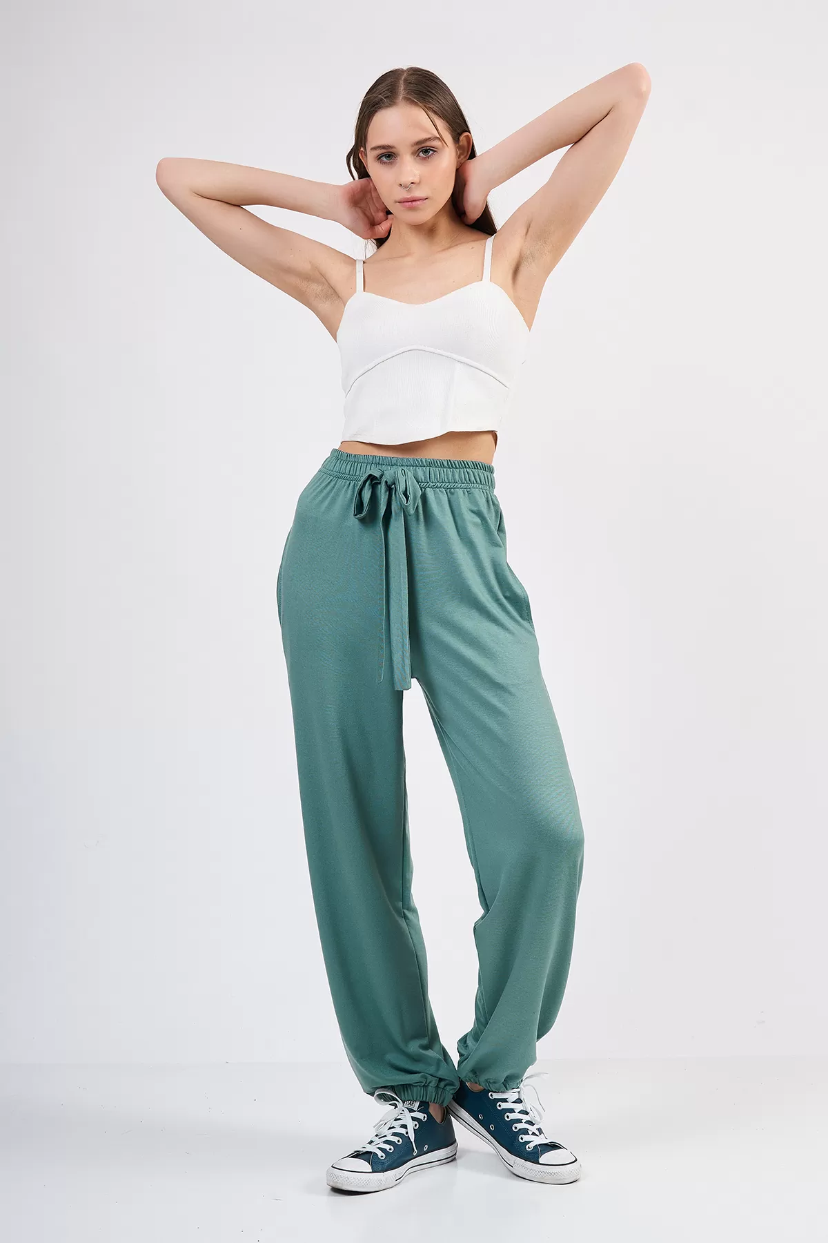 Rahat Kesim Çağla Yeşili Kadın Pantolon