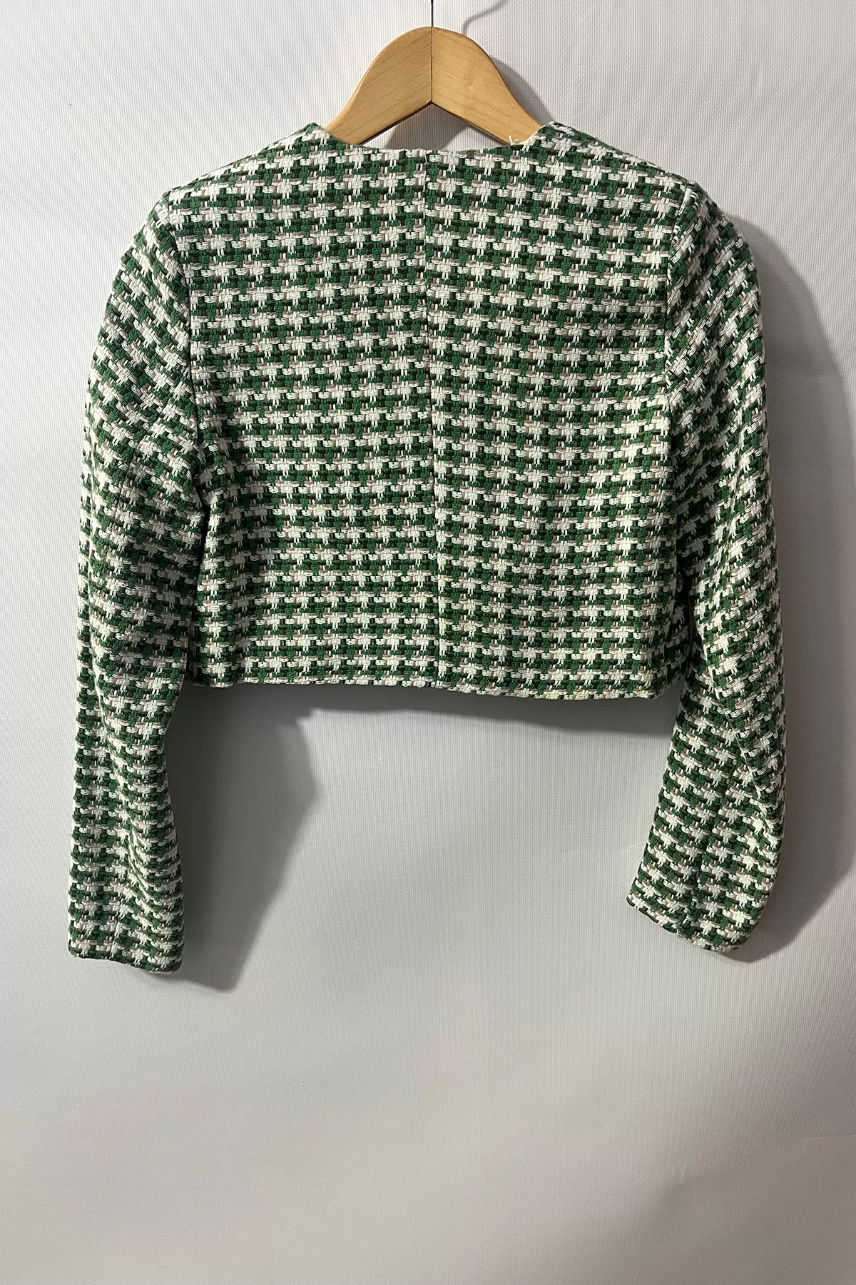 Renkli Desenli Kısa Kadın Ceket