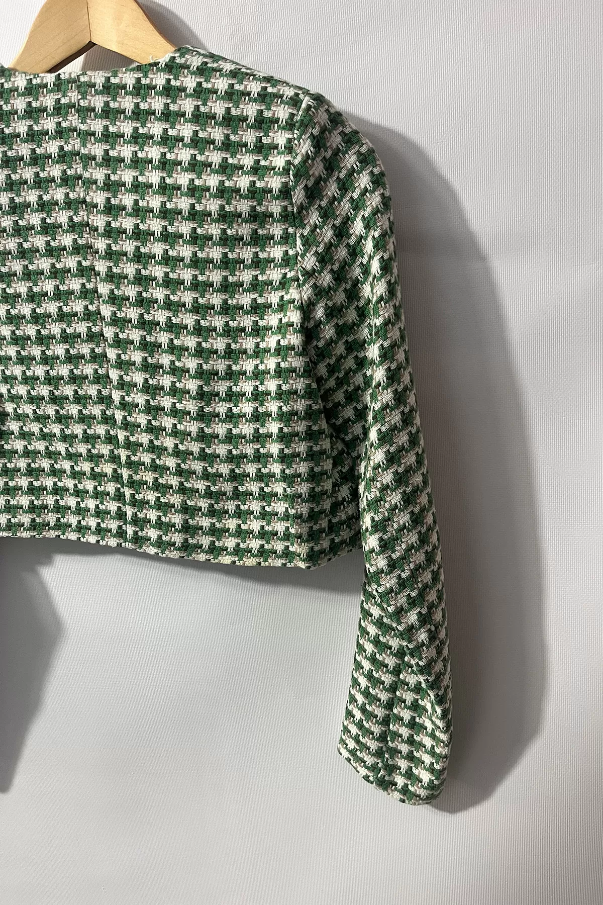 Renkli Desenli Kısa Kadın Ceket