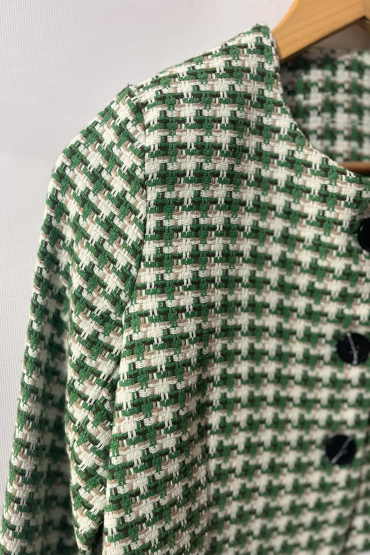 Renkli Desenli Kısa Kadın Ceket