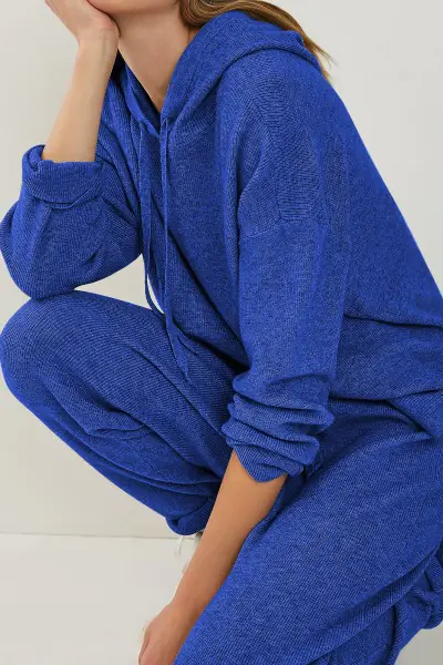 Saks Mavi Kaşkorse Kadın Eşofman Takımı