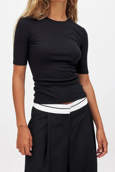 Siyah Basic Kadın Bluz