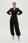 Siyah Ceket Bluz Şalvar Pantolon Alt Üst Takım