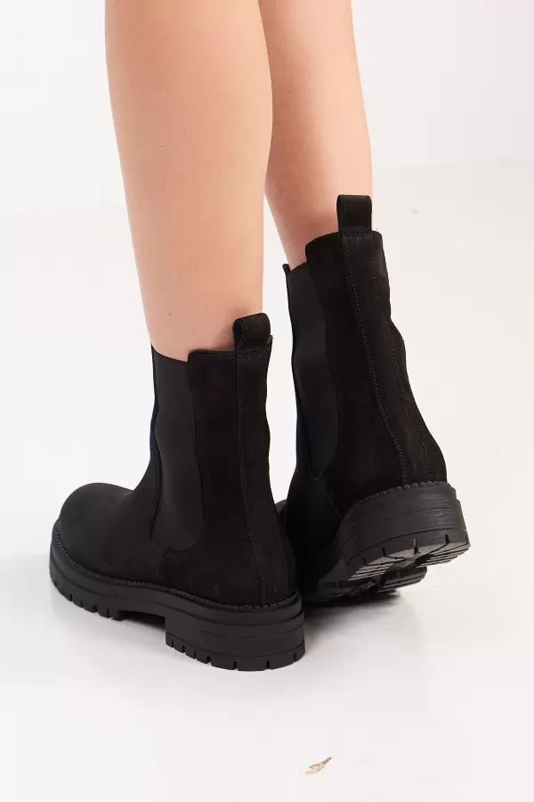 Siyah Deri Kadın Bot