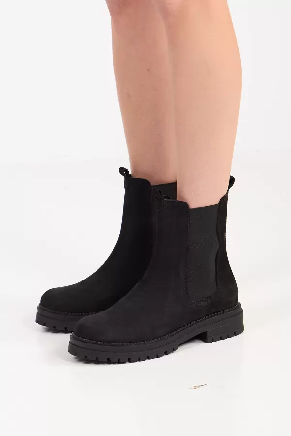 Siyah Deri Kadın Bot