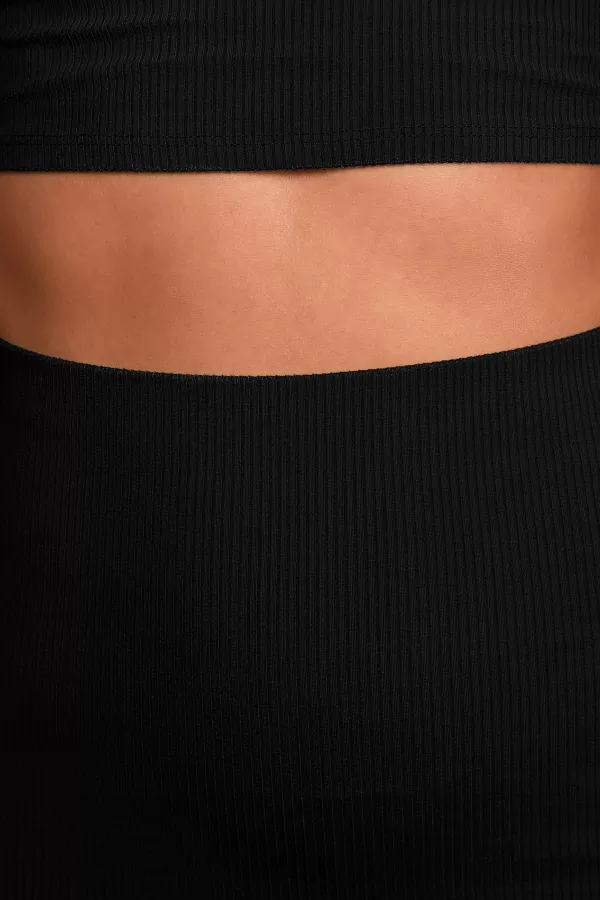 Siyah Kaşkorse Etek Bluz Kadın İkili Takım