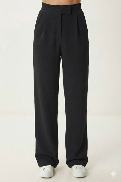 Siyah Palazzo Kadın Pantolon