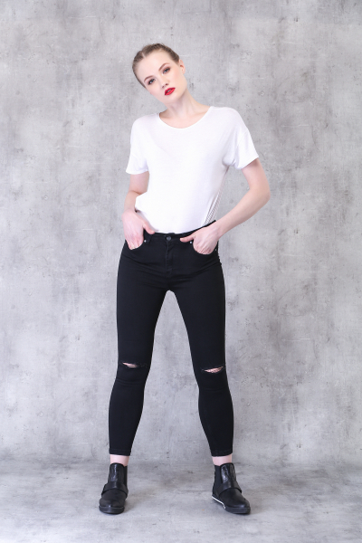 Siyah Slim Fit Kadın Jeans