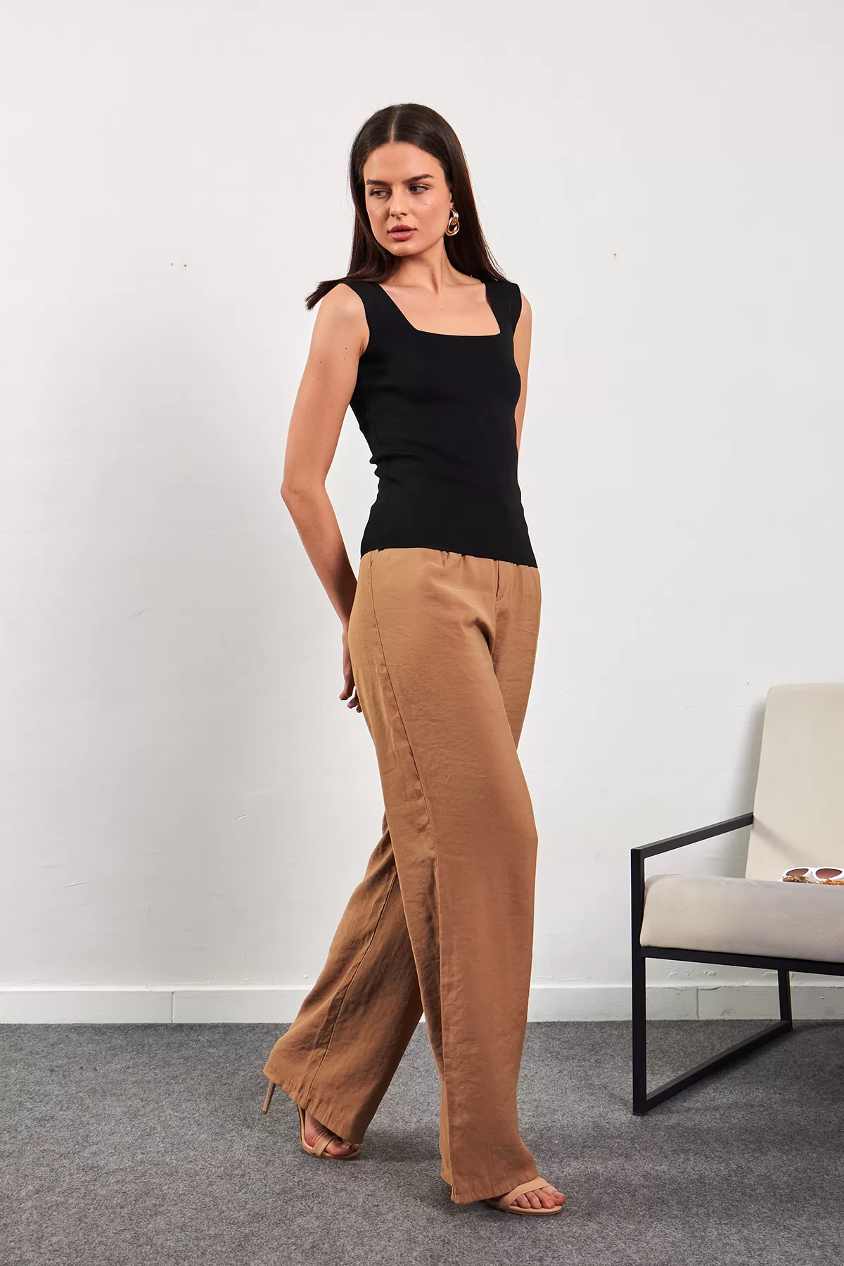 Siyah Triko Kadın Atlet