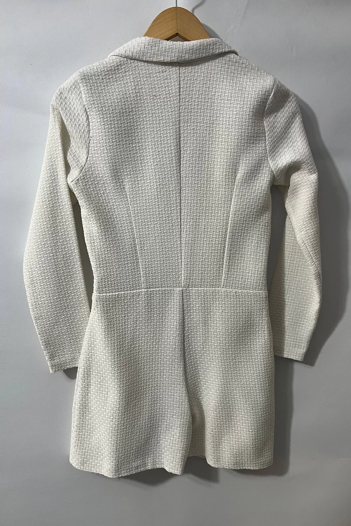 Şortlu Beyaz Kruvaze Kadın Ceket