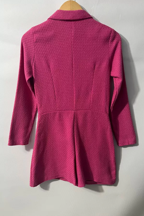 Şortlu Fuşya Kruvaze Kadın Ceket